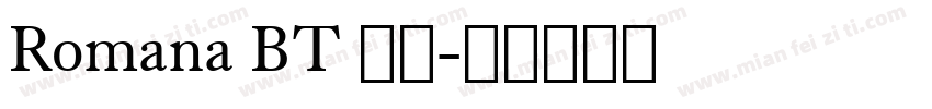 Romana BT 常规字体转换